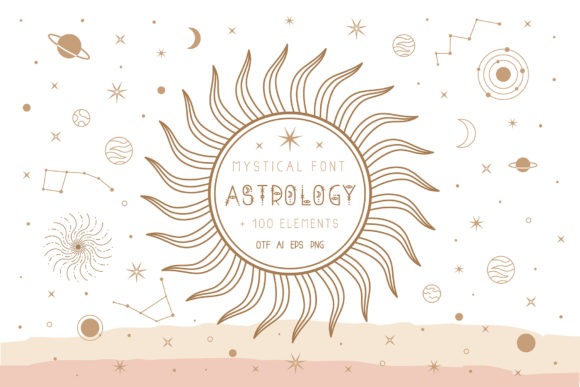 Astrology Font for a Calm and Creative Editorial Layout