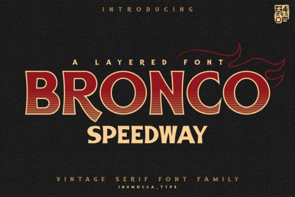 Bronco Speedway: A Bold Font for Small Business Branding