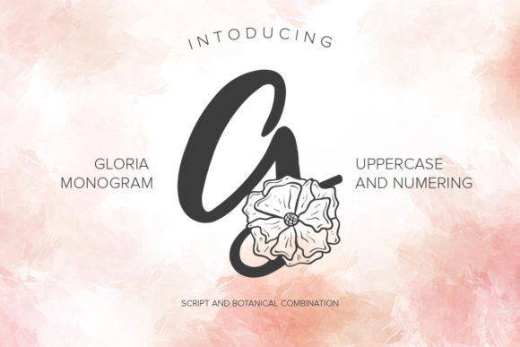 Gloria Monogram Font for Handmade Creations