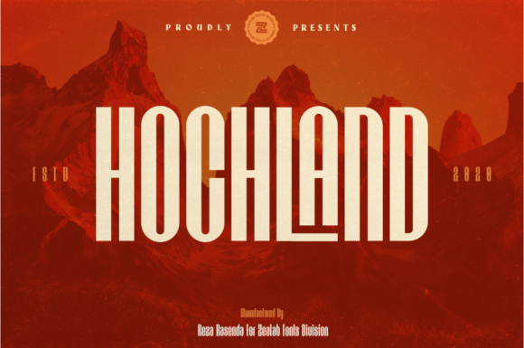 Hochland: A Modern Display Font for Digital Creativity
