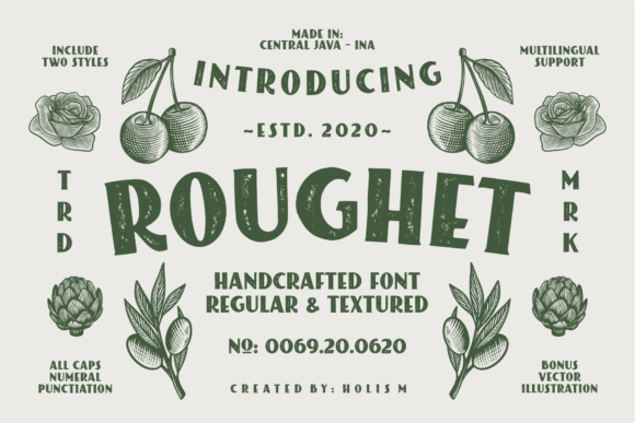 Roughet: A Bold Display Font for Digital Creativity