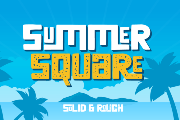 Summer Square: A Playful Display Font for Digital Projects